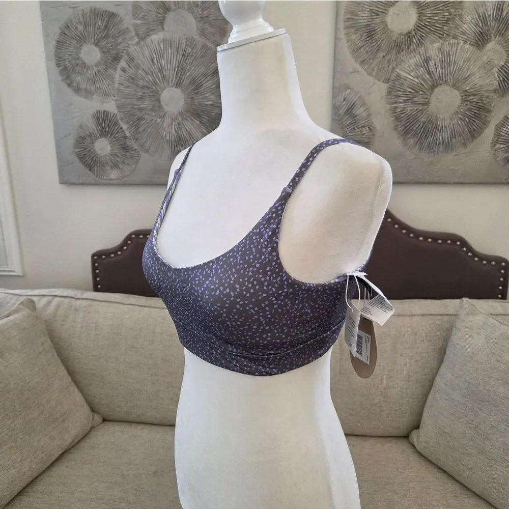 Prana Willow Falls Reversible Bikini Top Sz Sm Army Spots UPF 50+